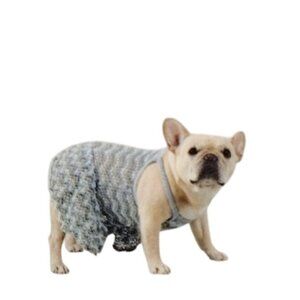 Koolaburra By Ugg Large Dog Green and White Mila Knit Chevron Pattern Dress